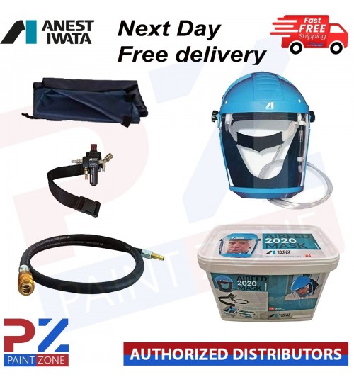 Anest Iwata Full Face Mask Kit 2020 AirFed/Storage/Audible Warning Adjustable